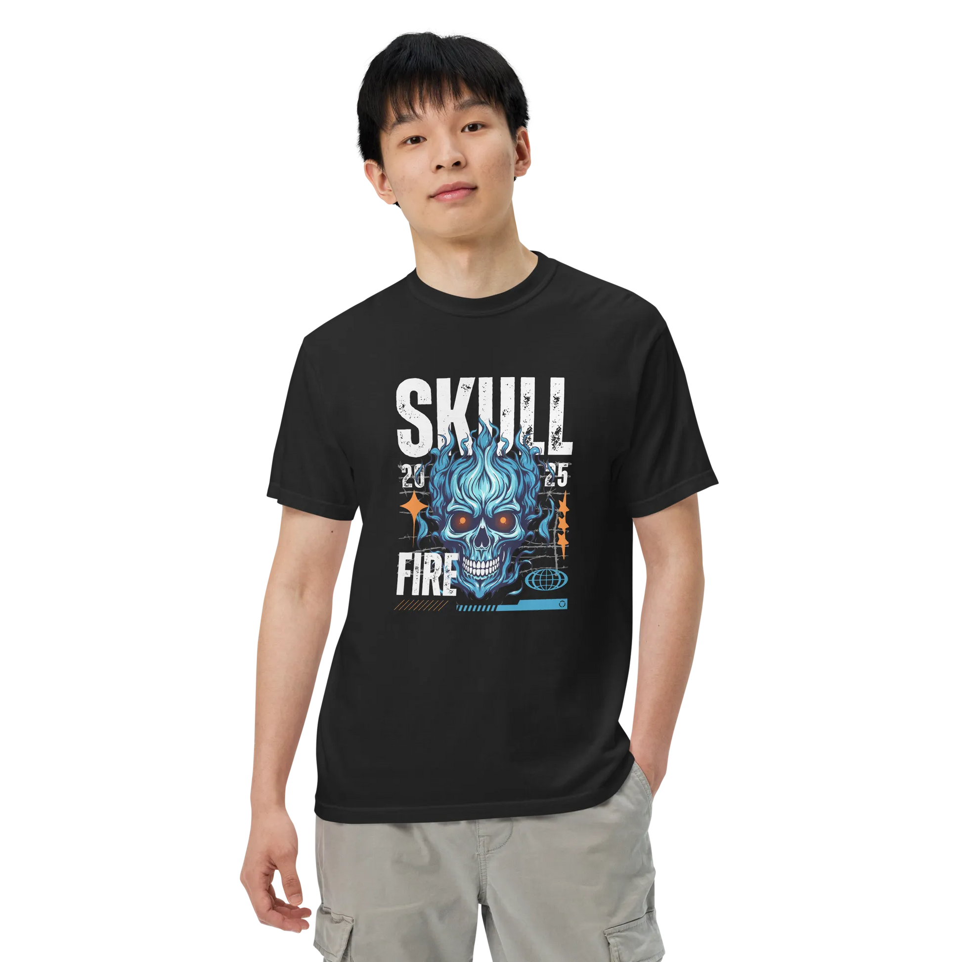 Skull Fire Graphic T-Shirt