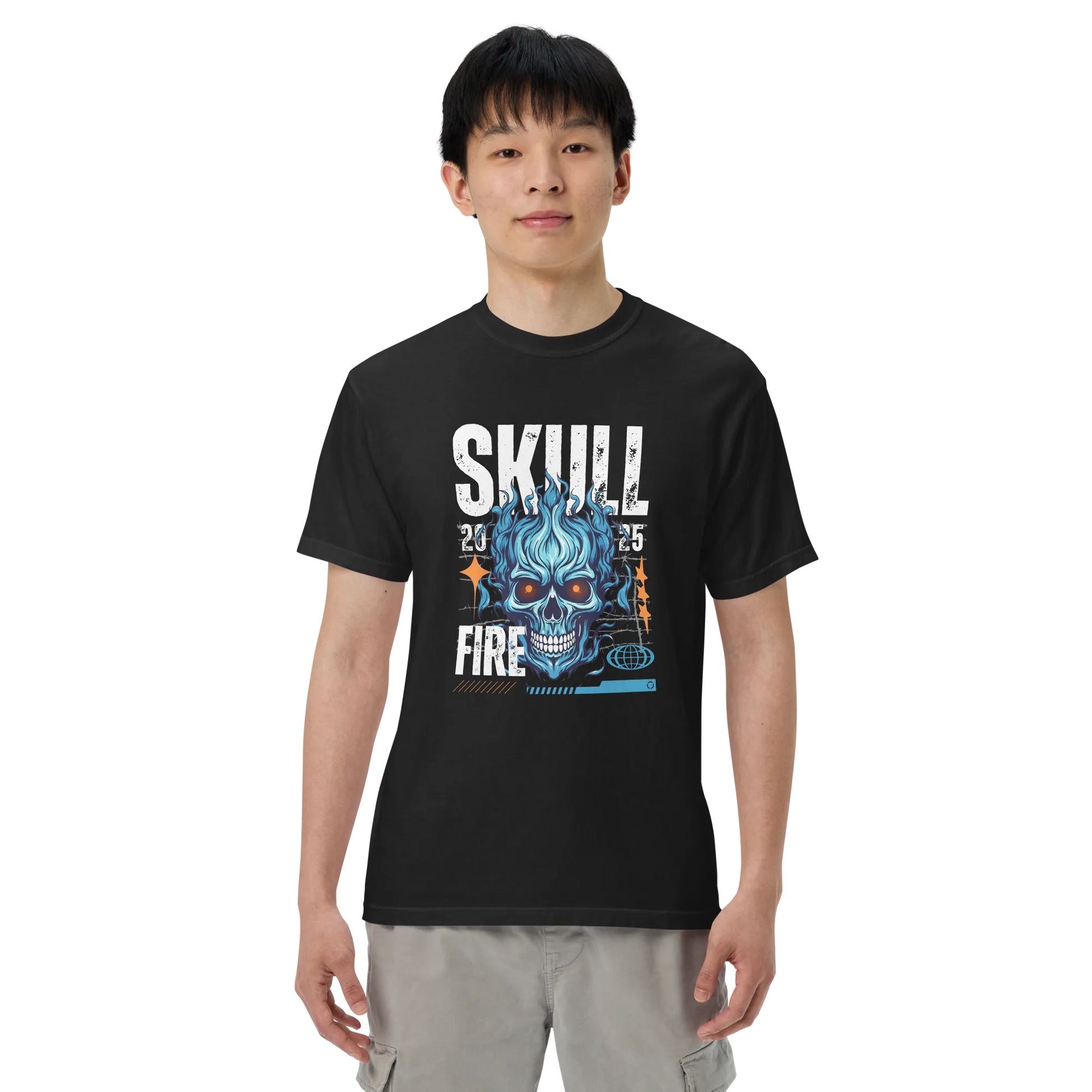 Skull Fire Graphic T-Shirt