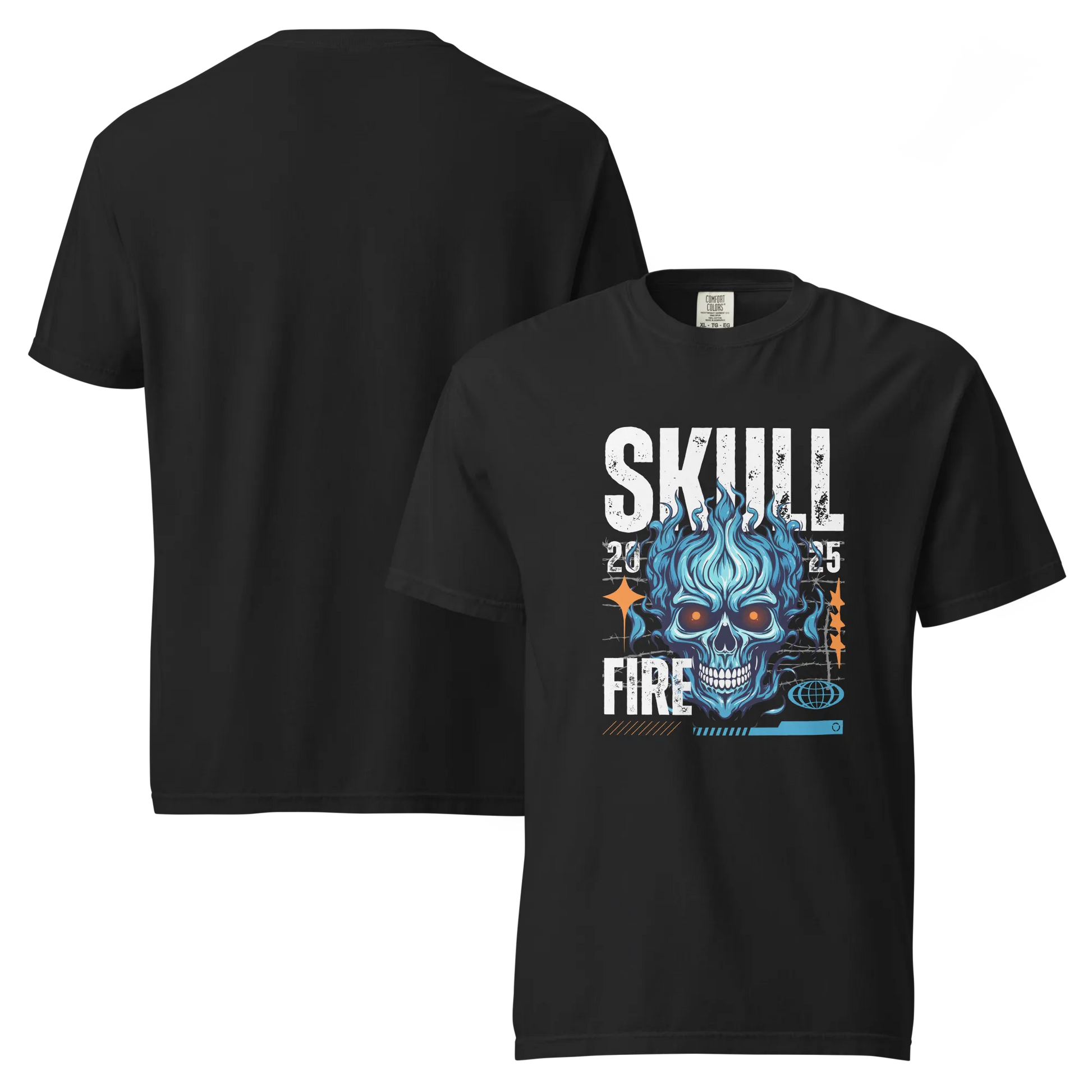 Skull Fire Graphic T-Shirt