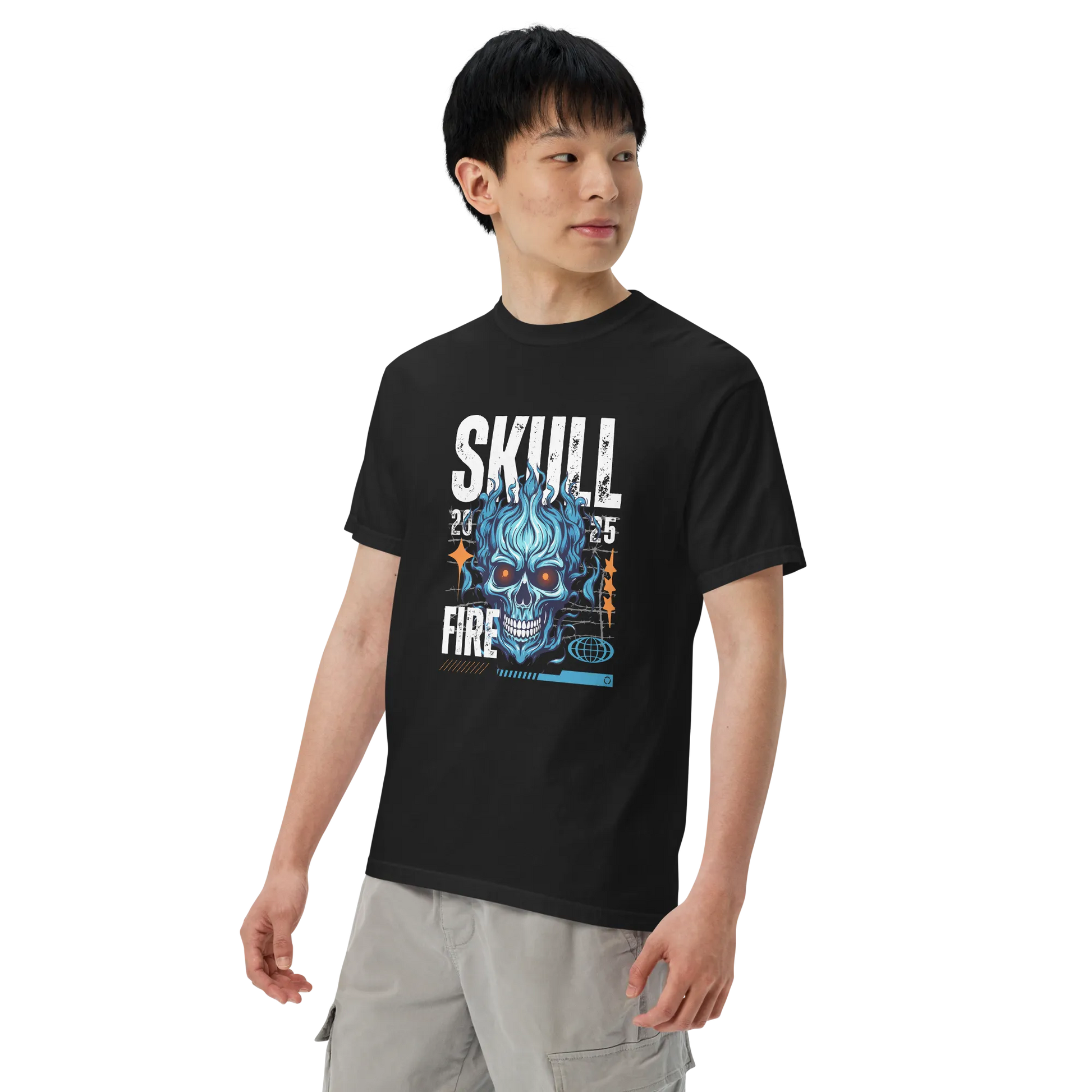 Skull Fire Graphic T-Shirt