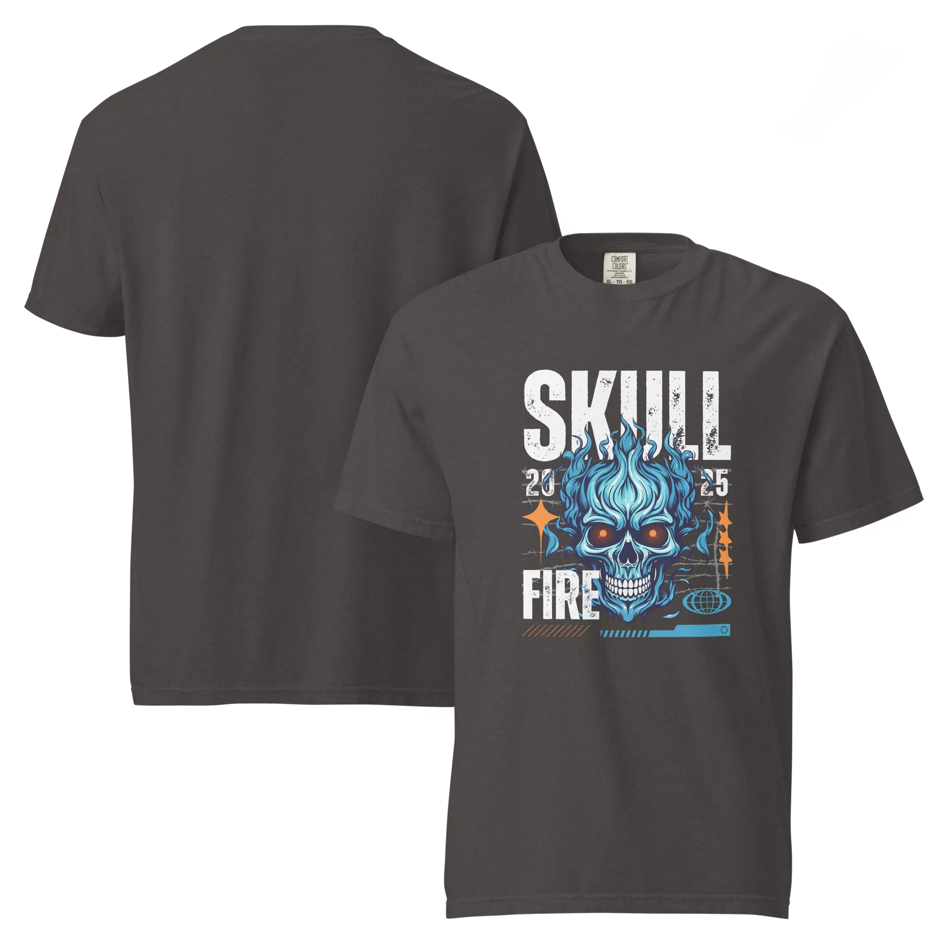 Skull Fire Graphic T-Shirt