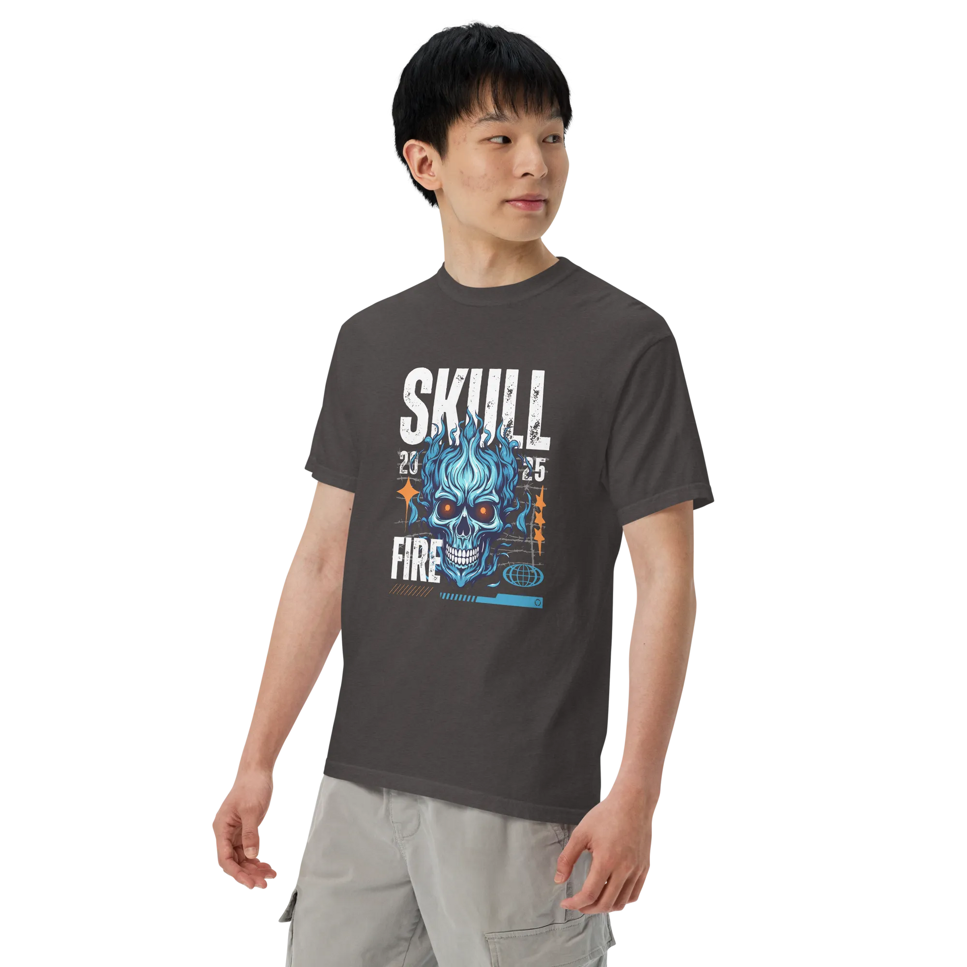 Skull Fire Graphic T-Shirt