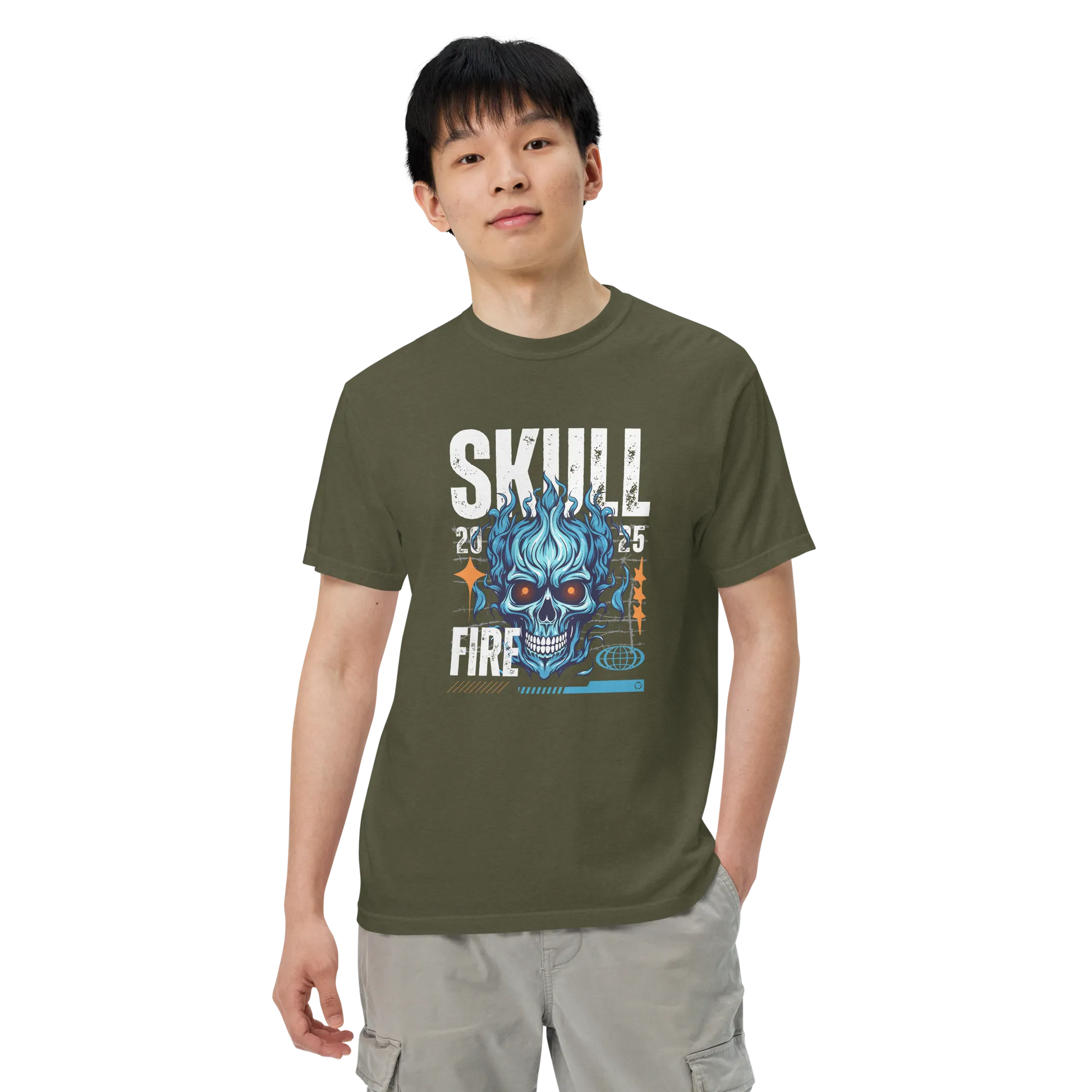 Skull Fire Graphic T-Shirt