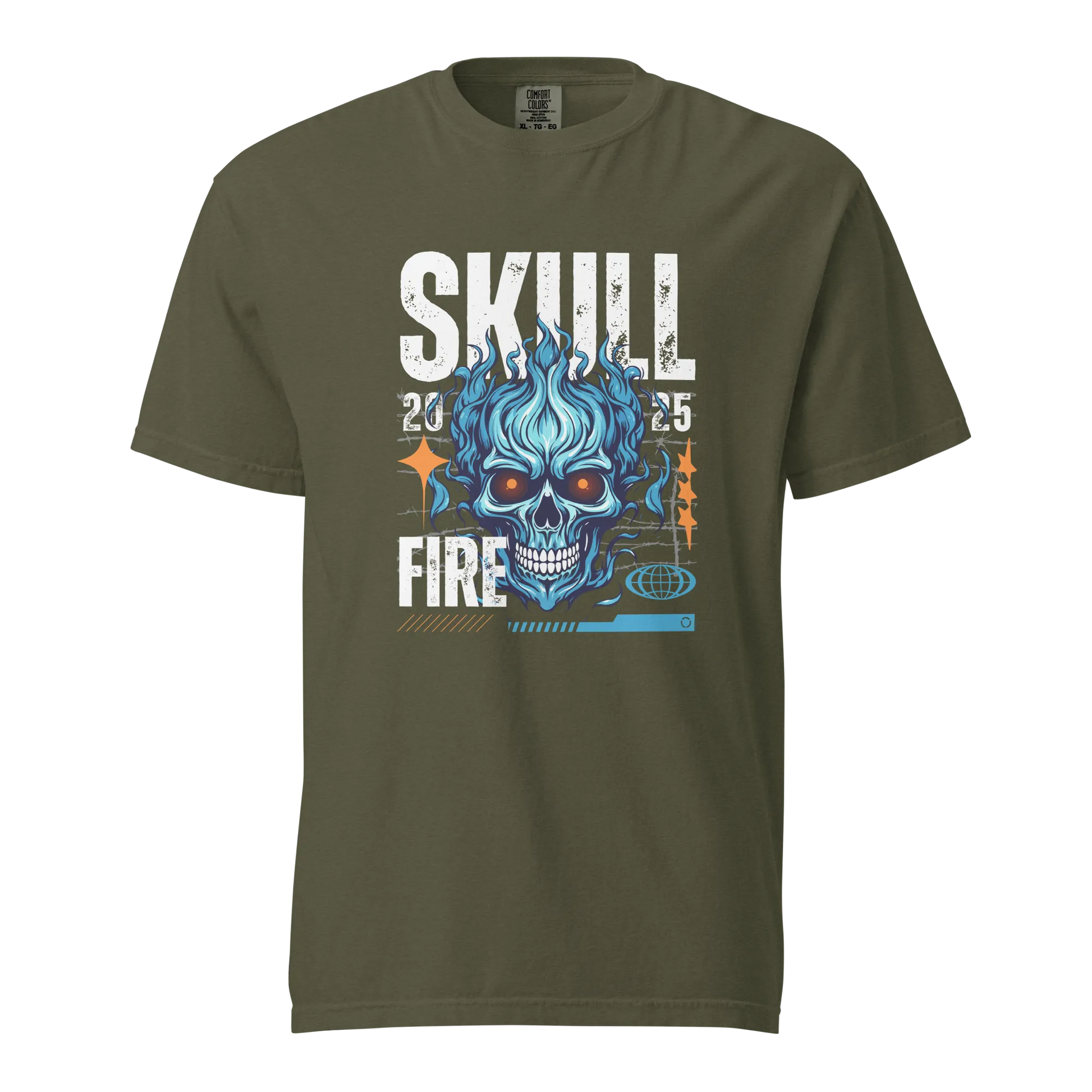 Skull Fire Graphic T-Shirt