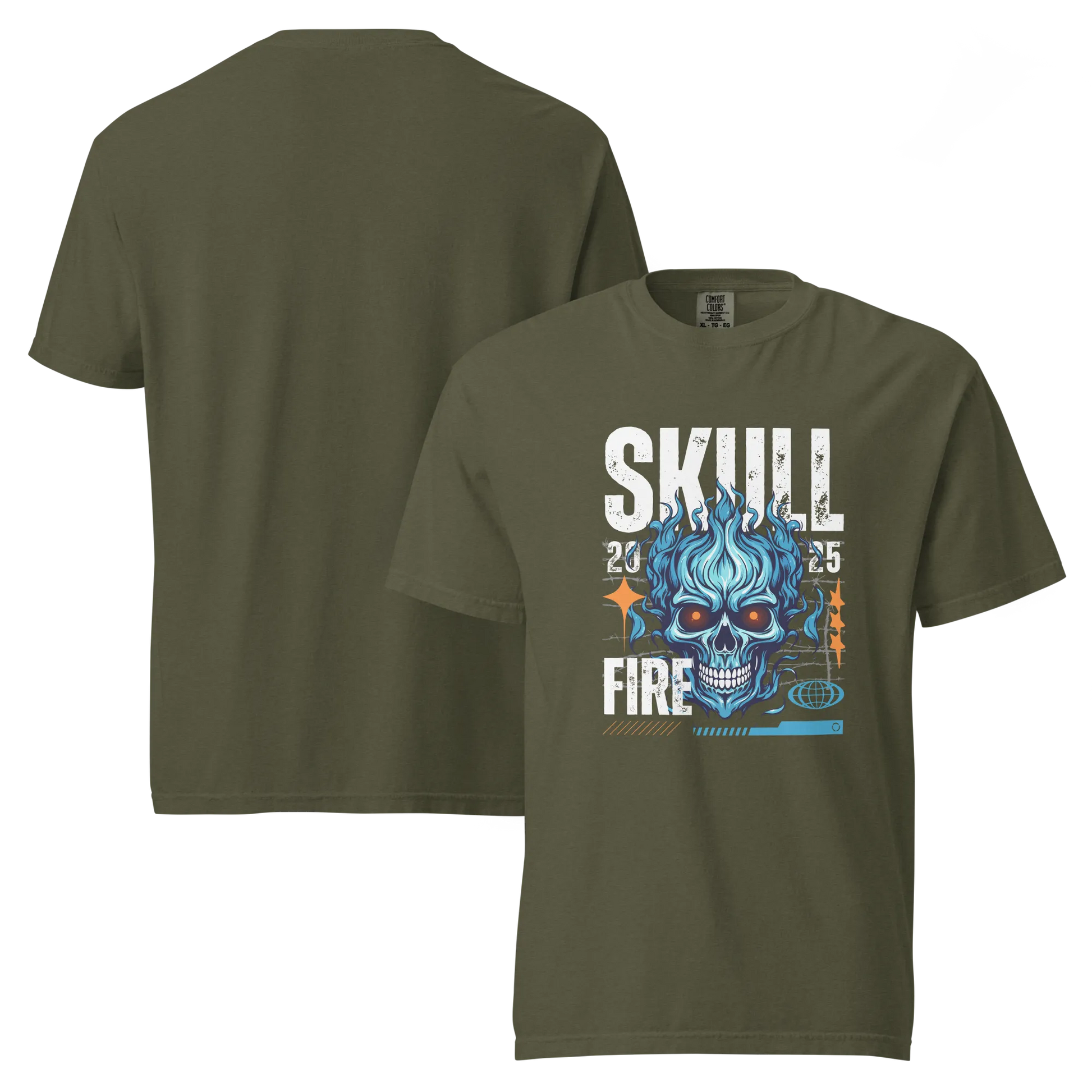 Skull Fire Graphic T-Shirt